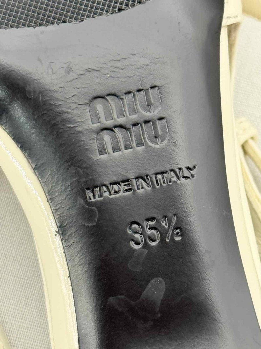 Pre - loved MIU MIU Beige Size EU 35.5 Slingbacks at Reems Closet