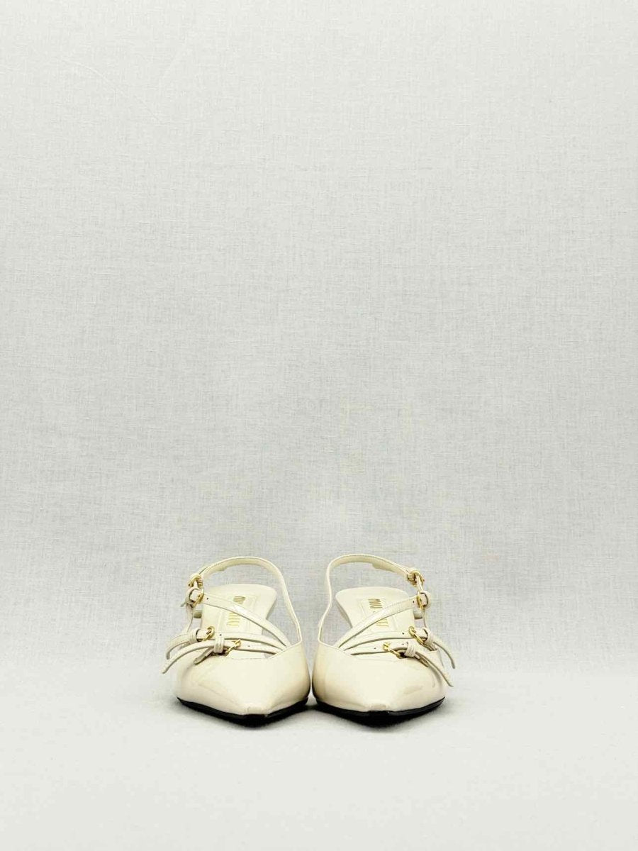 Pre - loved MIU MIU Beige Size EU 35.5 Slingbacks at Reems Closet