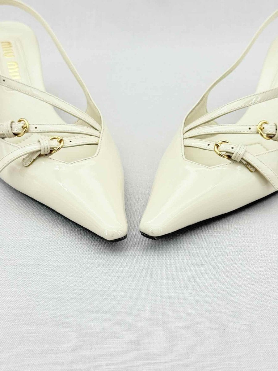 Pre - loved MIU MIU Beige Size EU 35.5 Slingbacks at Reems Closet