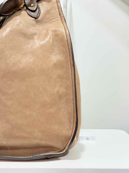 Pre - loved MIU MIU Beige Top Handle at Reems Closet