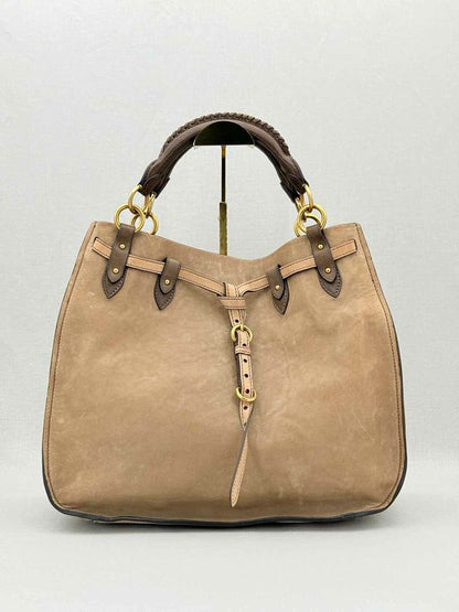 Pre - loved MIU MIU Beige Top Handle at Reems Closet
