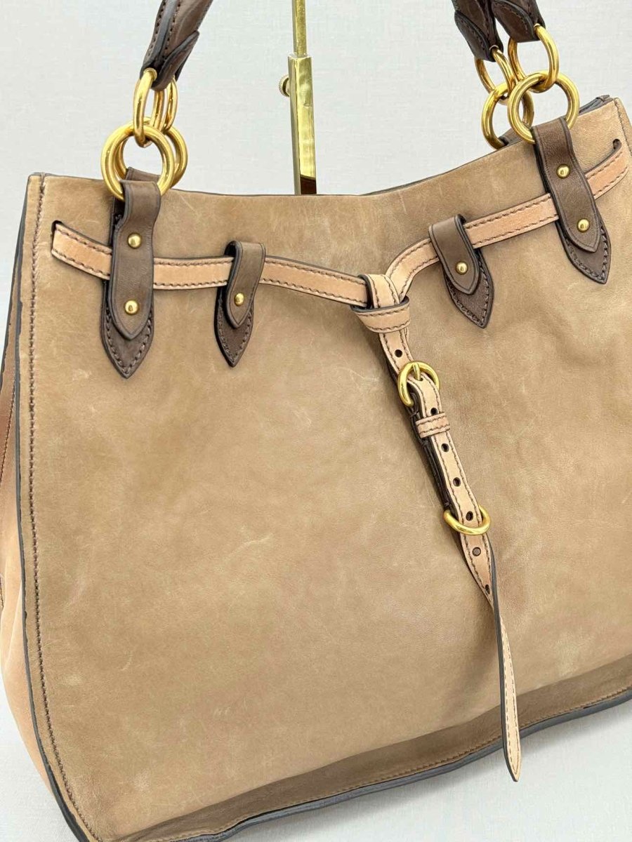 Pre - loved MIU MIU Beige Top Handle at Reems Closet