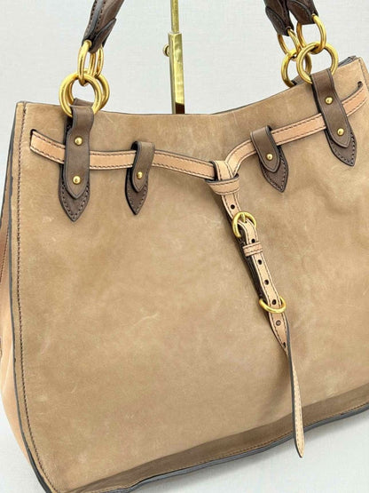 Pre - loved MIU MIU Beige Top Handle at Reems Closet