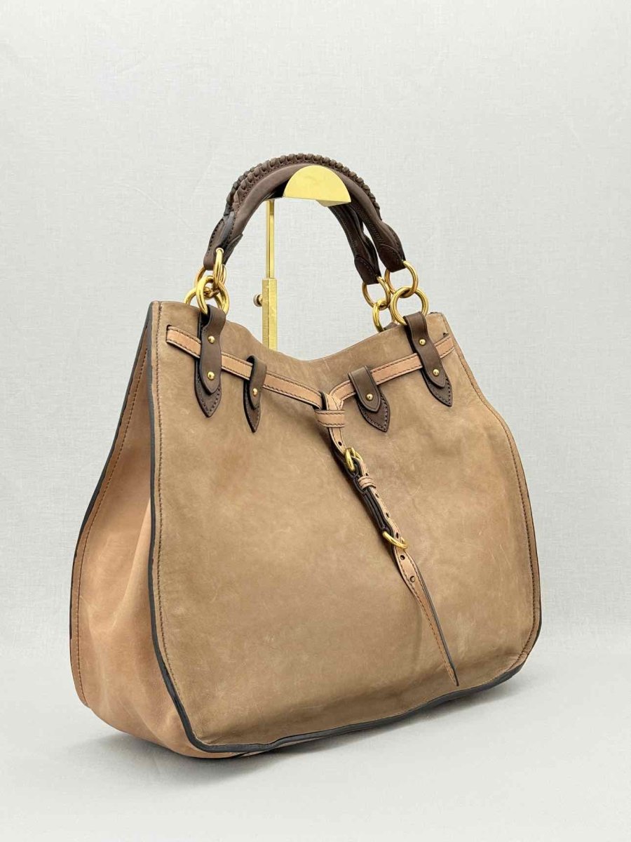 Pre - loved MIU MIU Beige Top Handle at Reems Closet