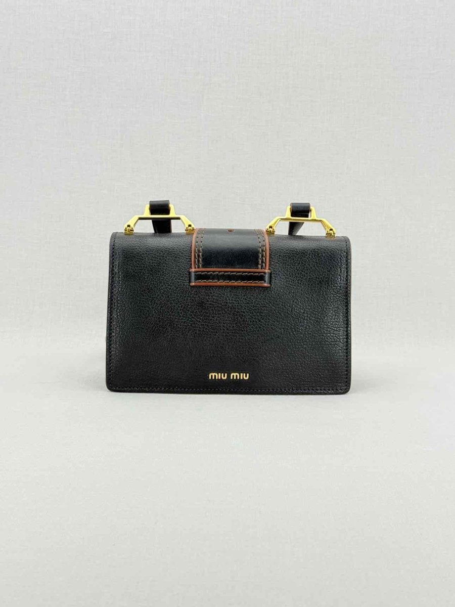 Pre - loved MIU MIU Black Crossbody at Reems Closet