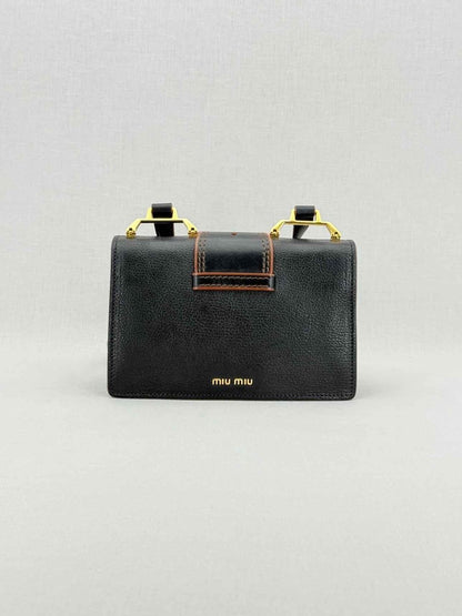 Pre - loved MIU MIU Black Crossbody at Reems Closet