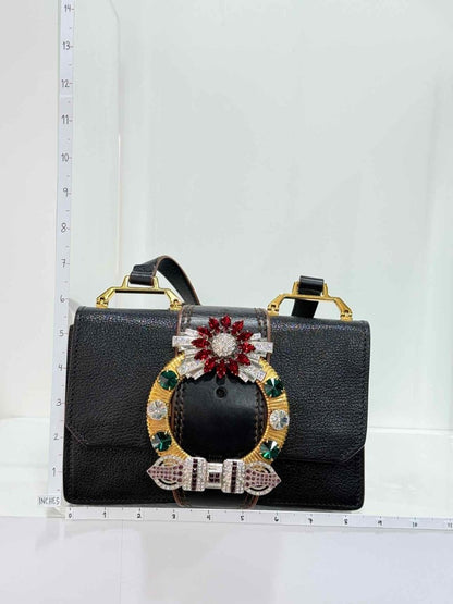Pre - loved MIU MIU Black Crossbody at Reems Closet