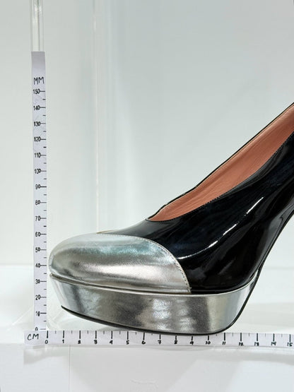 Pre - loved MIU MIU Black & Silver EU 40 Pumps at Reems Closet