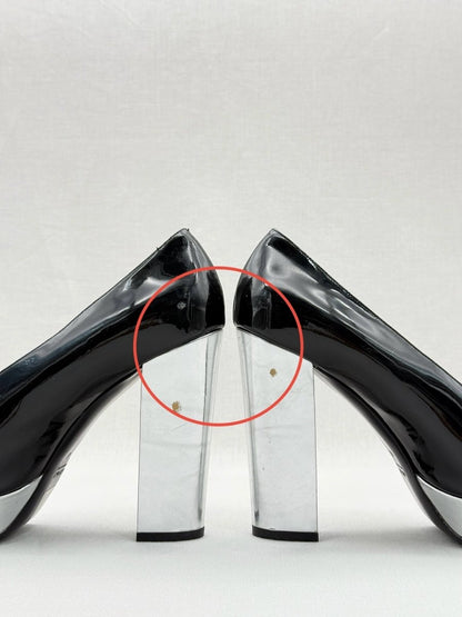 Pre - loved MIU MIU Black & Silver EU 40 Pumps at Reems Closet