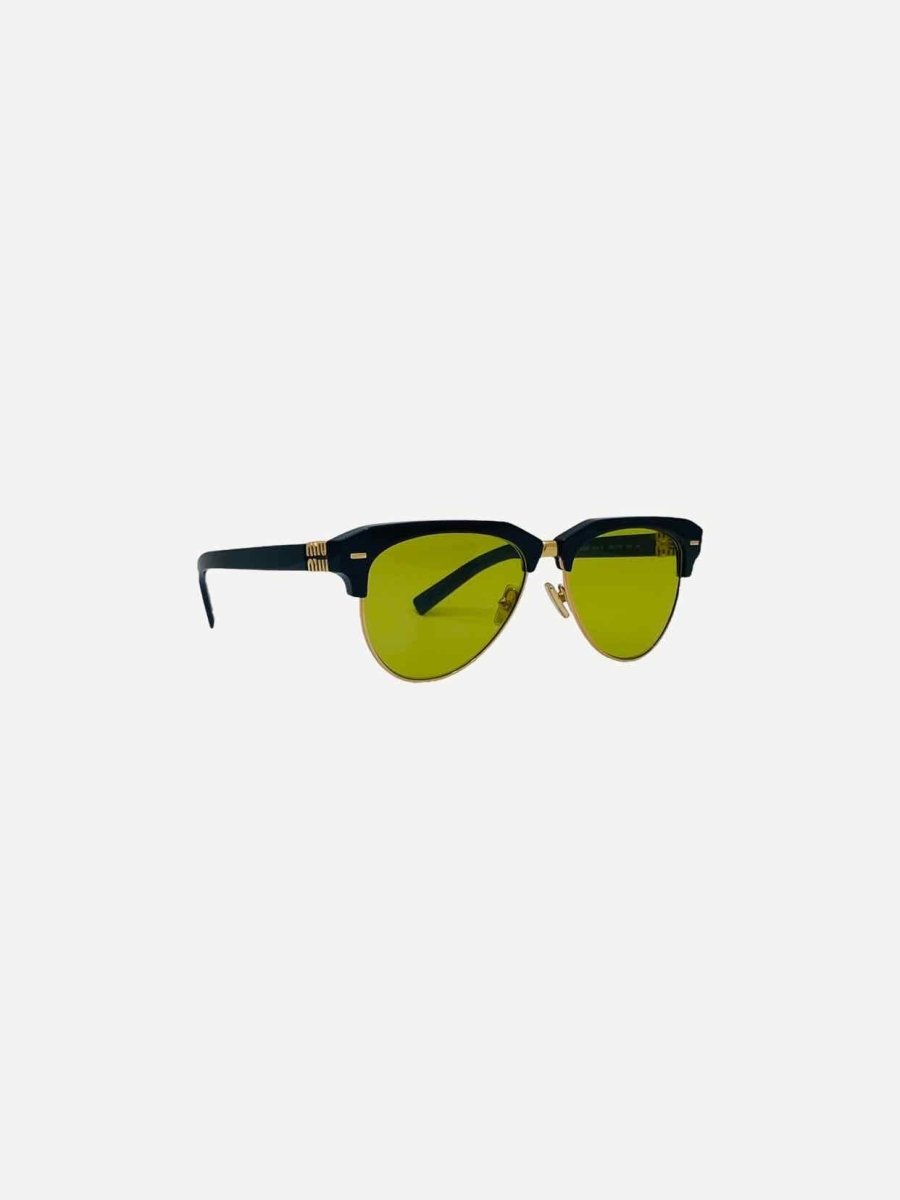 Pre - loved MIU MIU Black Sunglasses at Reems Closet