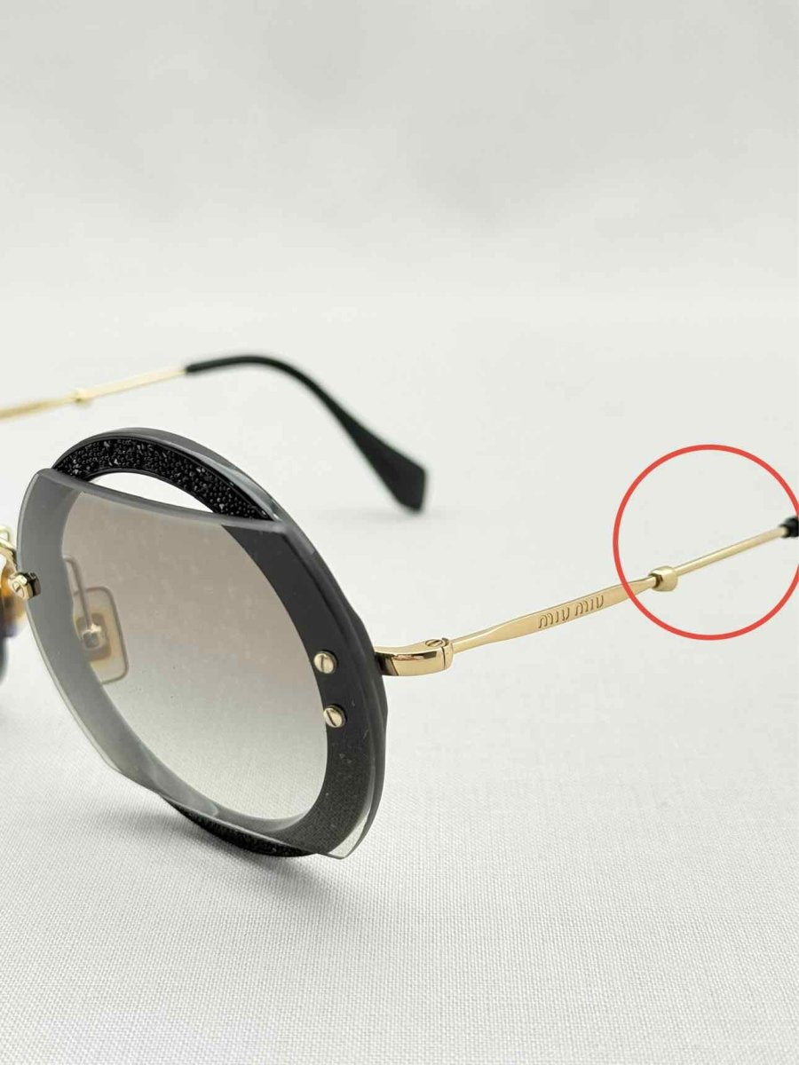 Pre - loved MIU MIU Black Sunglasses at Reems Closet