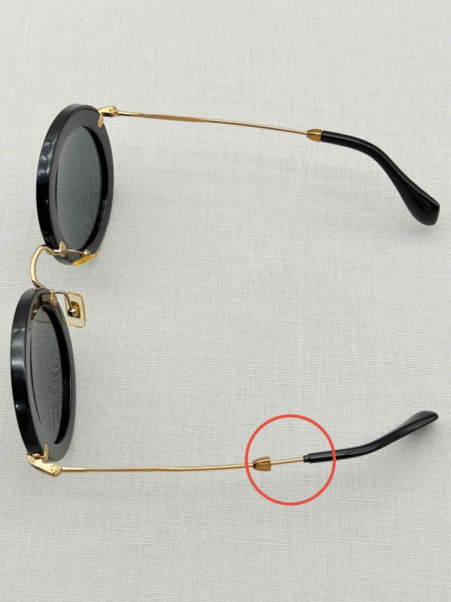 Pre - loved MIU MIU Black Sunglasses at Reems Closet