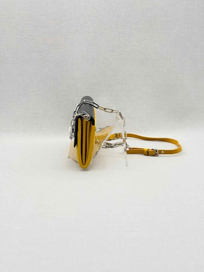 Pre-loved MIU MIU Black & Yellow Crossbody at Reems Closet