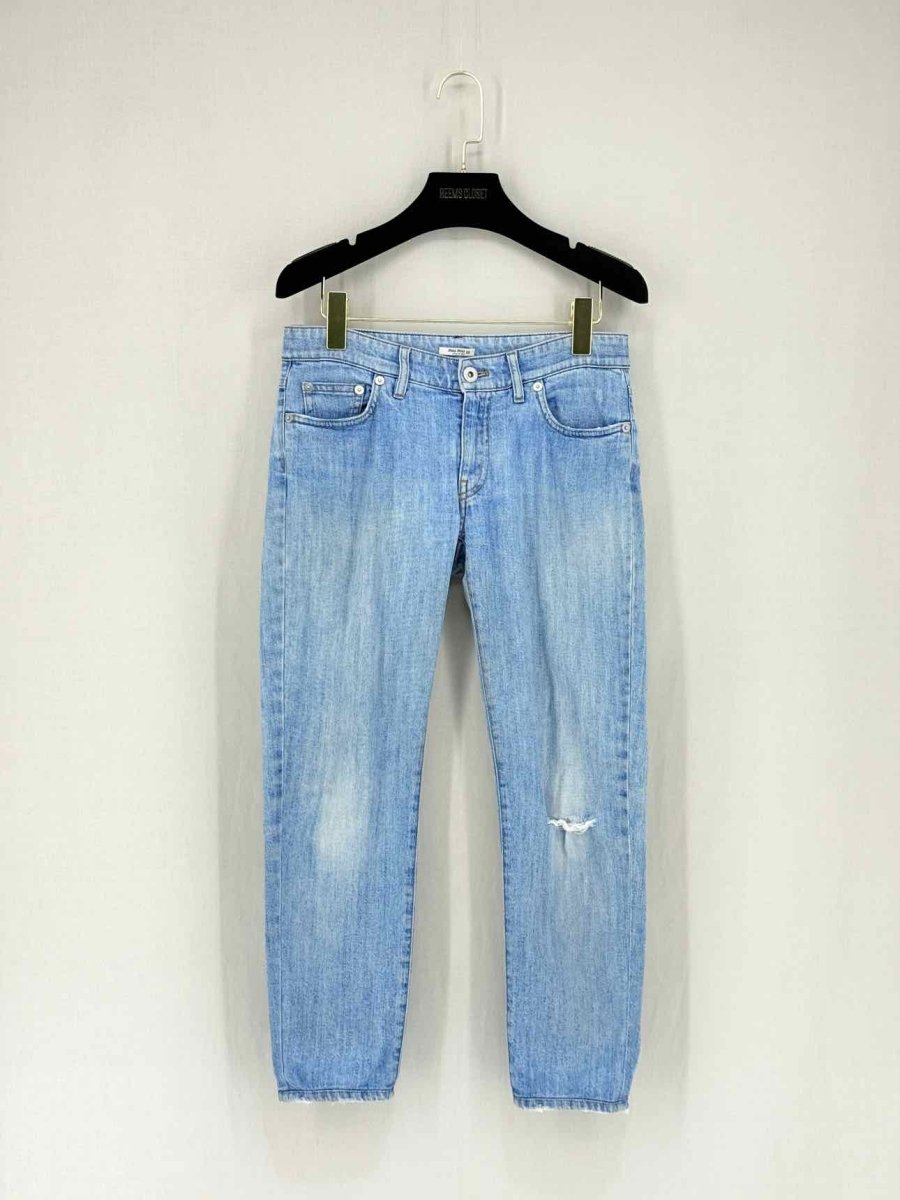 Pre - loved MIU MIU Blue Washed Size 25 Jeans at Reems Closet