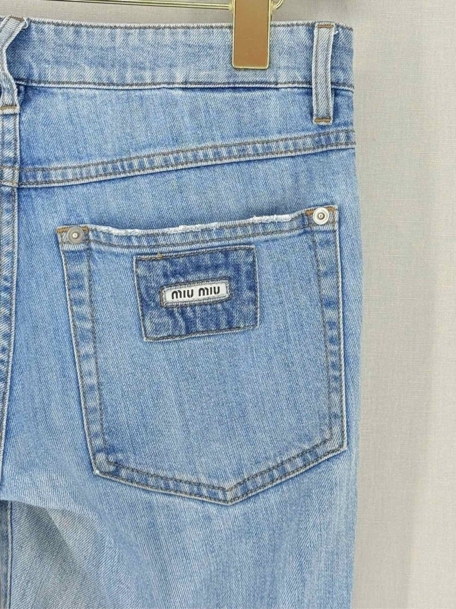 Pre - loved MIU MIU Blue Washed Size 25 Jeans at Reems Closet
