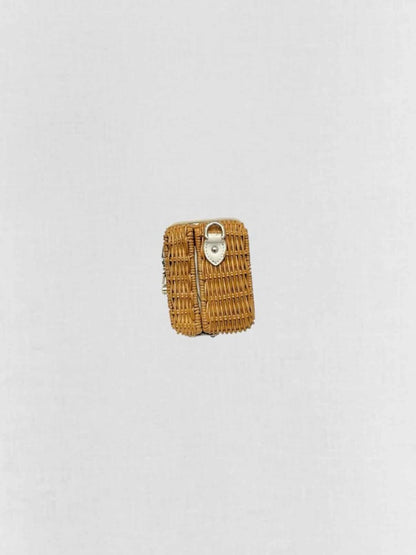 Pre - loved MIU MIU Brown & White Shoulder Bag at Reems Closet