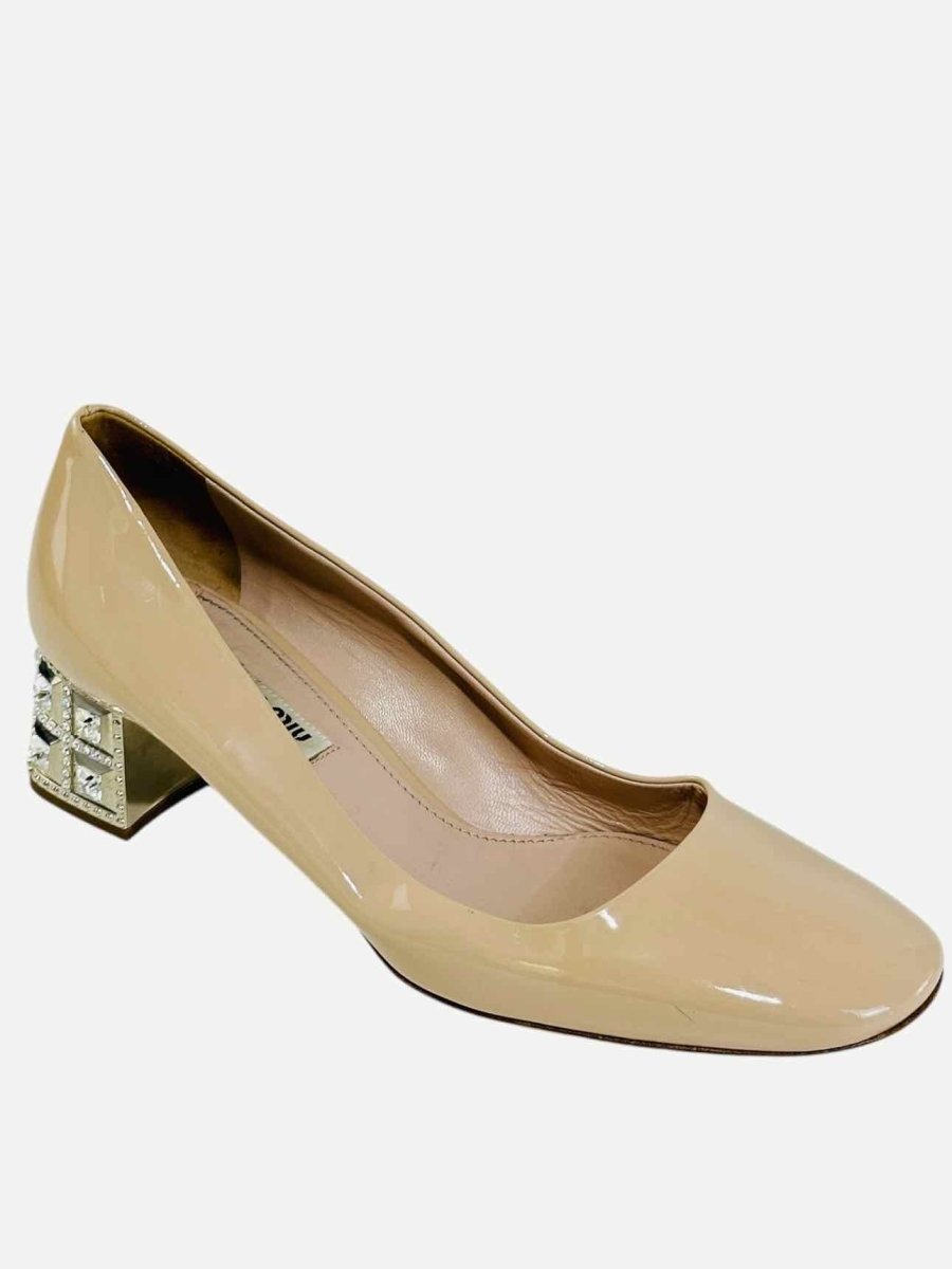 Pre - loved MIU MIU Calzature Donna Beige Pumps 38 at Reems Closet