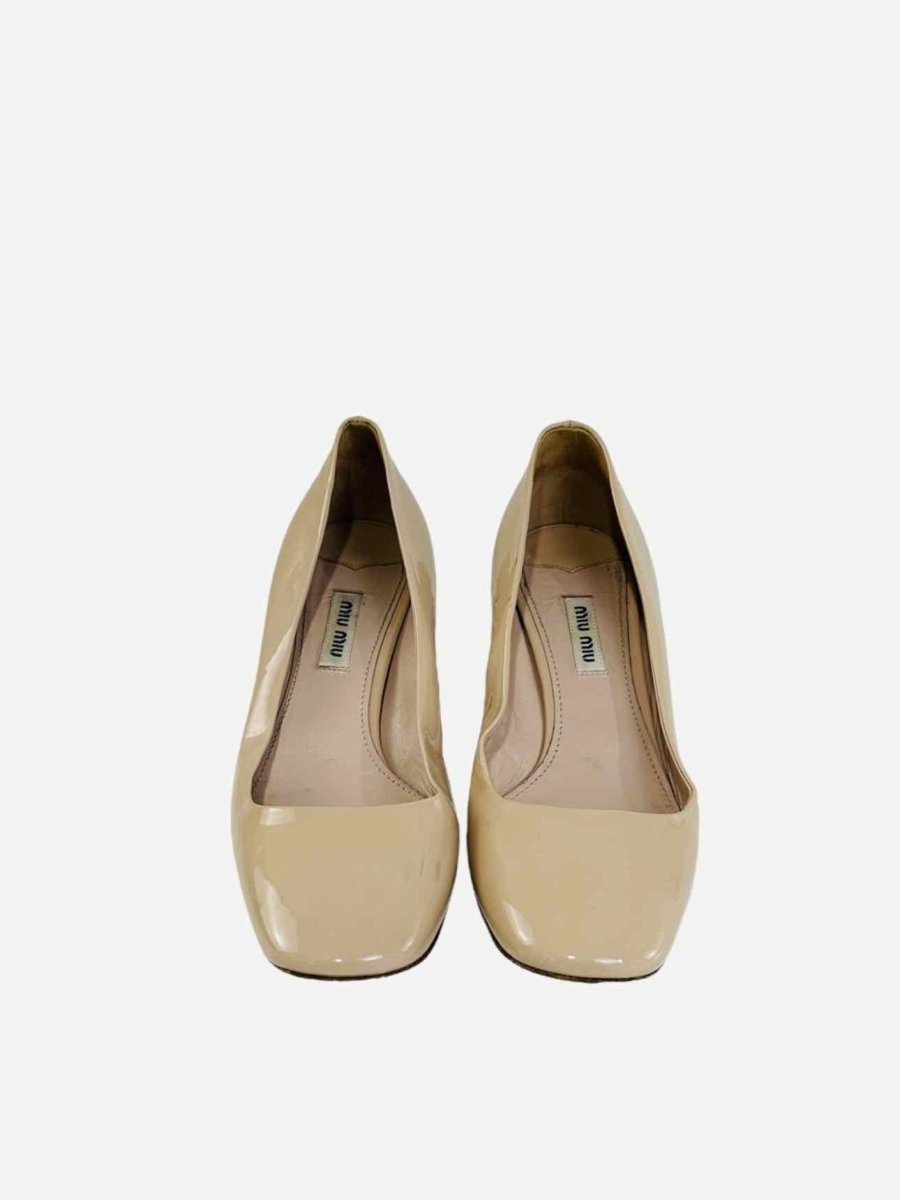 Pre - loved MIU MIU Calzature Donna Beige Pumps 38 at Reems Closet