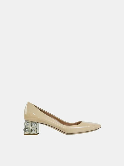 Pre - loved MIU MIU Calzature Donna Beige Pumps 38 at Reems Closet