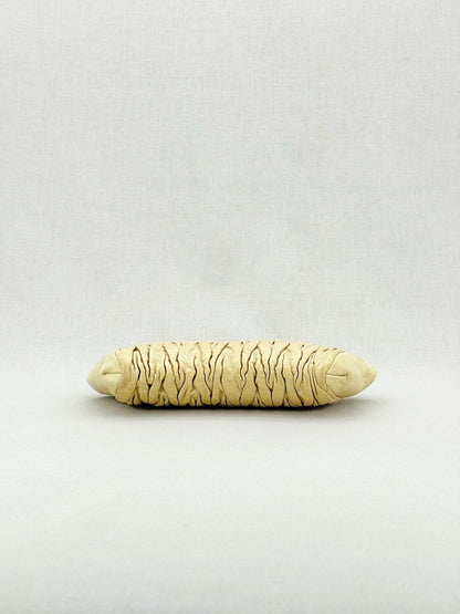 Pre - loved MIU MIU Cream Clutch at Reems Closet