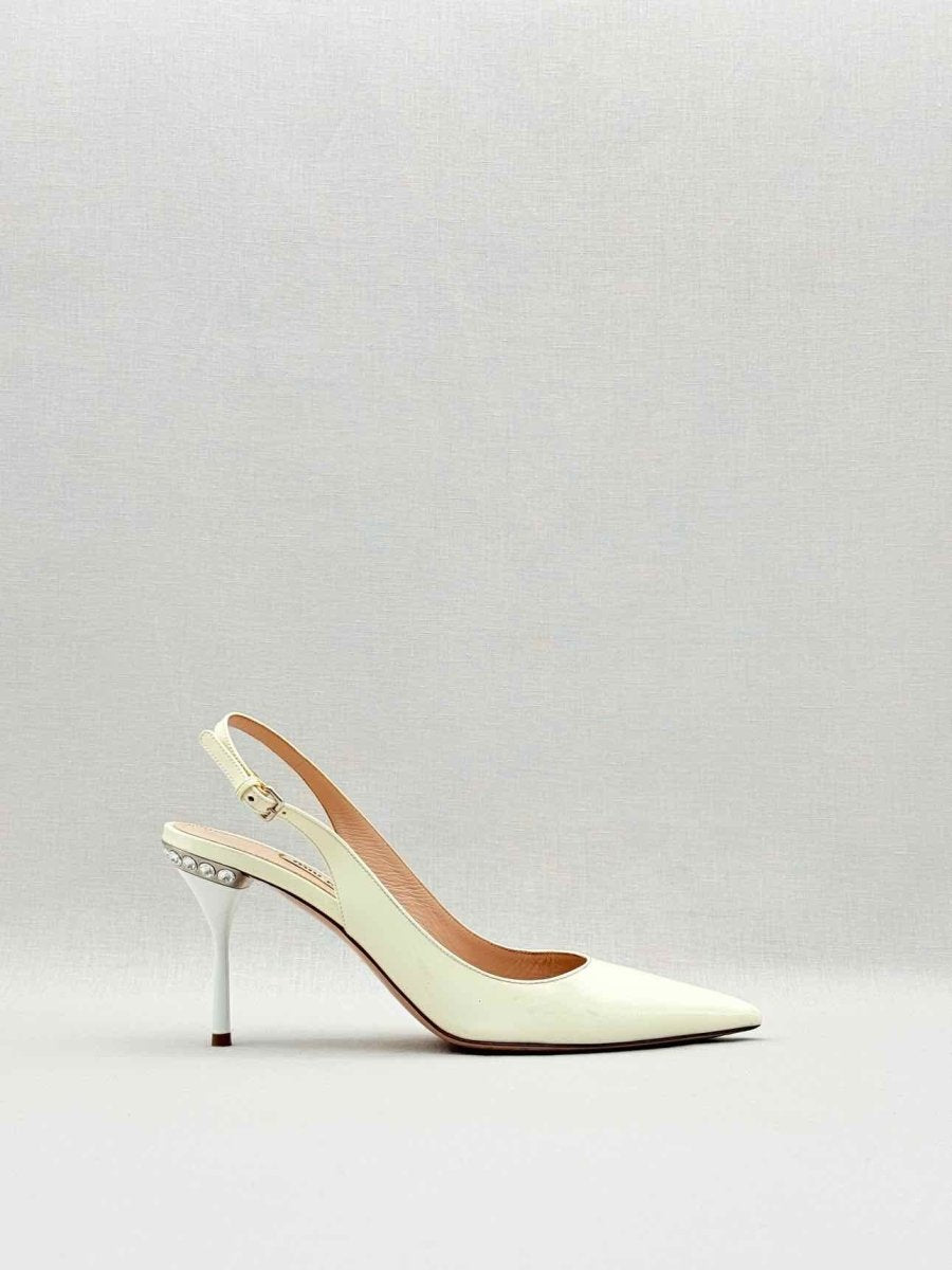 Pre - loved MIU MIU Cream Size EU 38 Slingbacks at Reems Closet