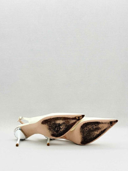 Pre - loved MIU MIU Cream Size EU 38 Slingbacks at Reems Closet