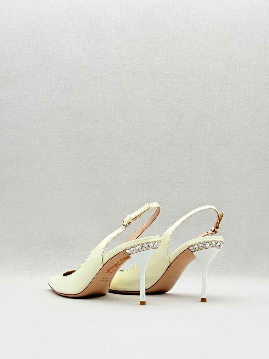 Pre - loved MIU MIU Cream Size EU 38 Slingbacks at Reems Closet