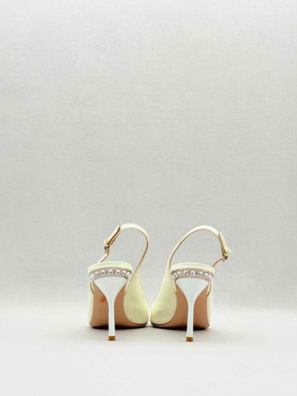 Pre - loved MIU MIU Cream Size EU 38 Slingbacks at Reems Closet