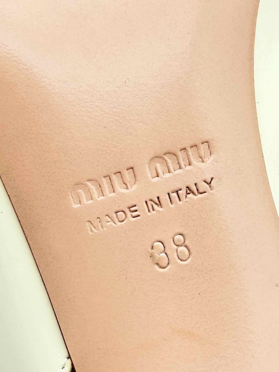 Pre - loved MIU MIU Cream Size EU 38 Slingbacks at Reems Closet