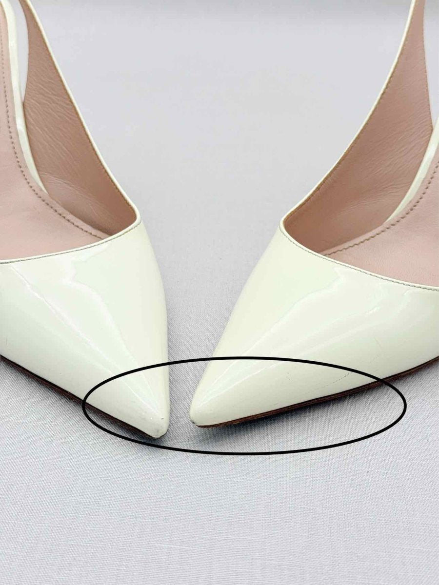 Pre - loved MIU MIU Cream Size EU 38 Slingbacks at Reems Closet