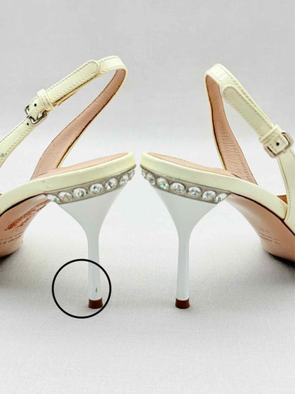 Pre - loved MIU MIU Cream Size EU 38 Slingbacks at Reems Closet