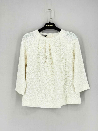 Pre - loved MIU MIU Cream Size US 0 Blouse at Reems Closet