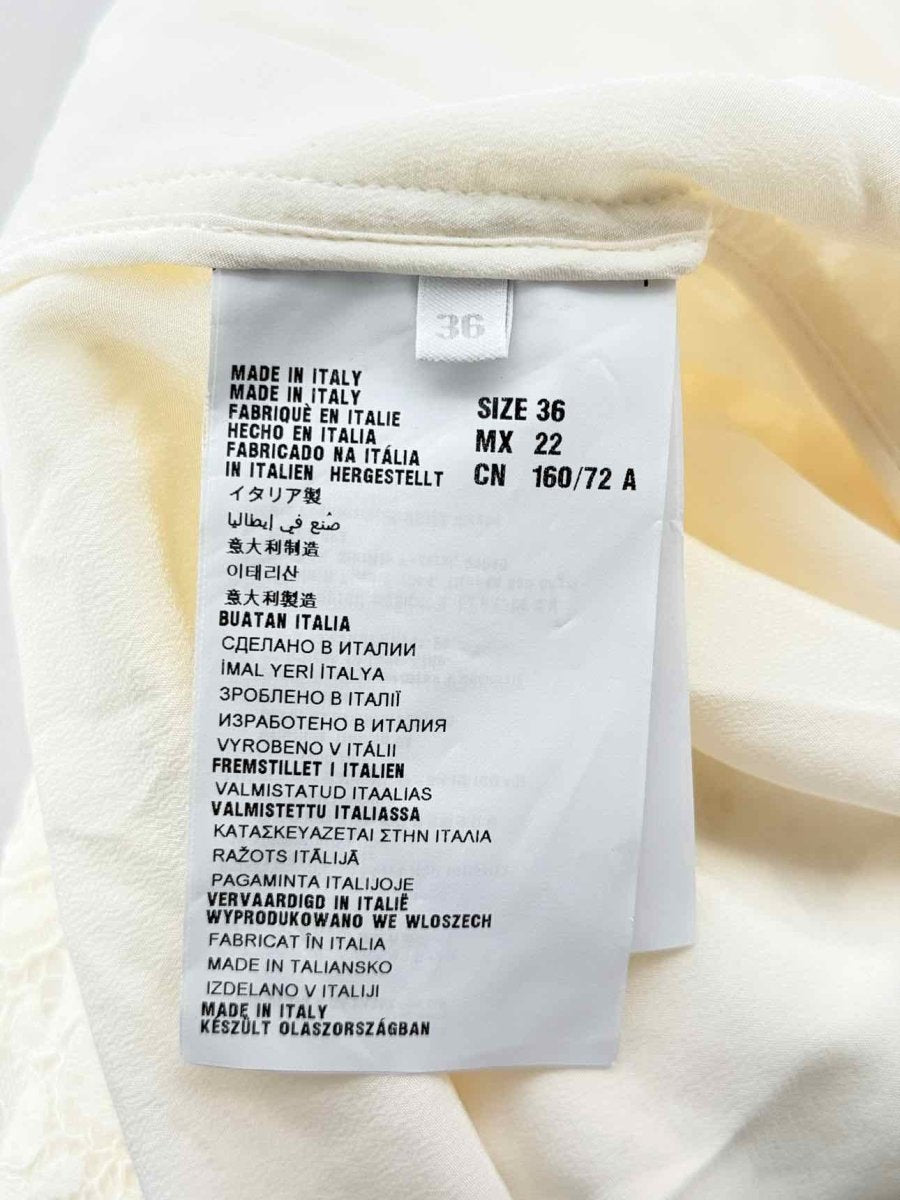 Pre - loved MIU MIU Cream Size US 0 Blouse at Reems Closet