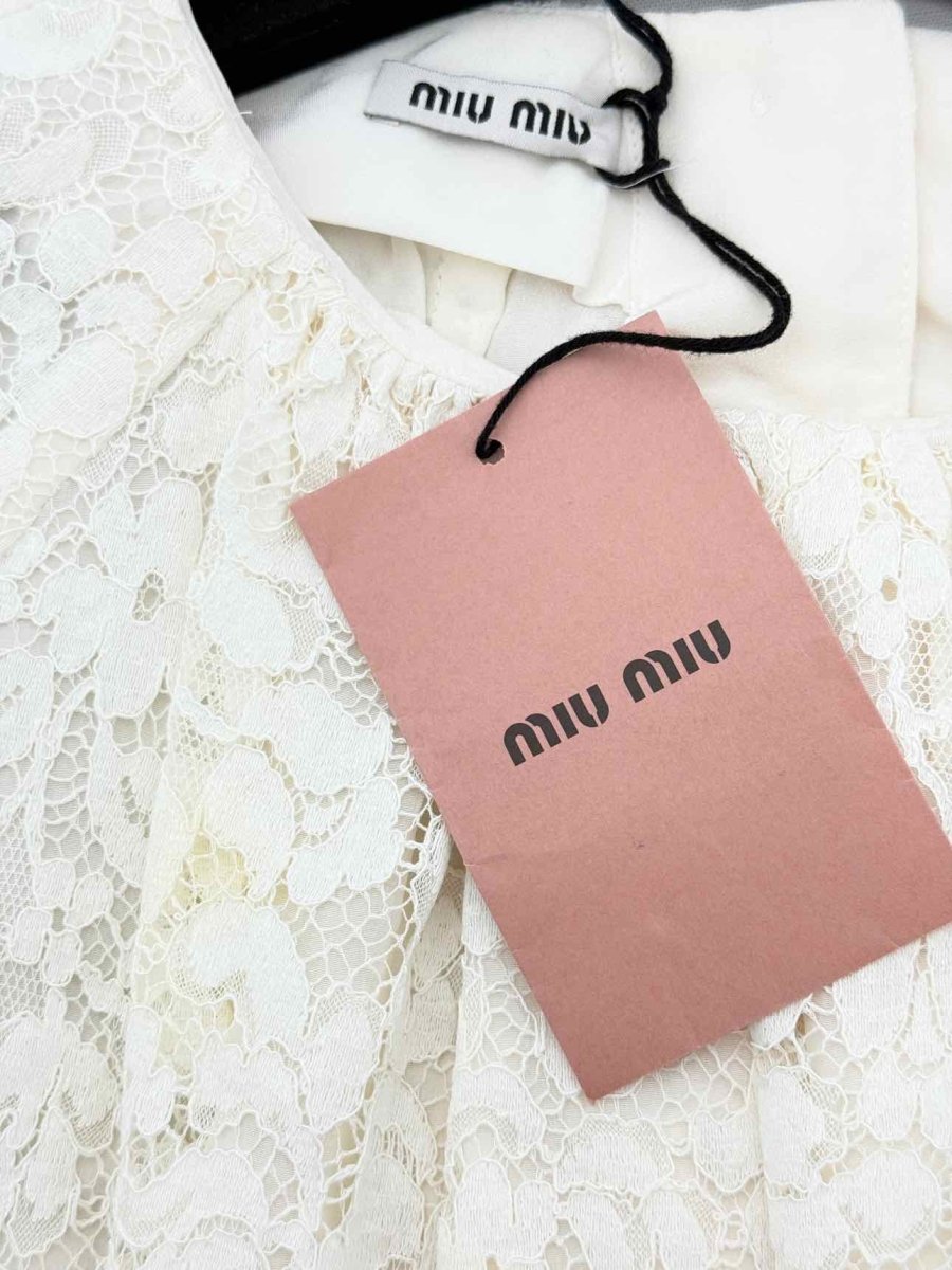Pre - loved MIU MIU Cream Size US 0 Blouse at Reems Closet