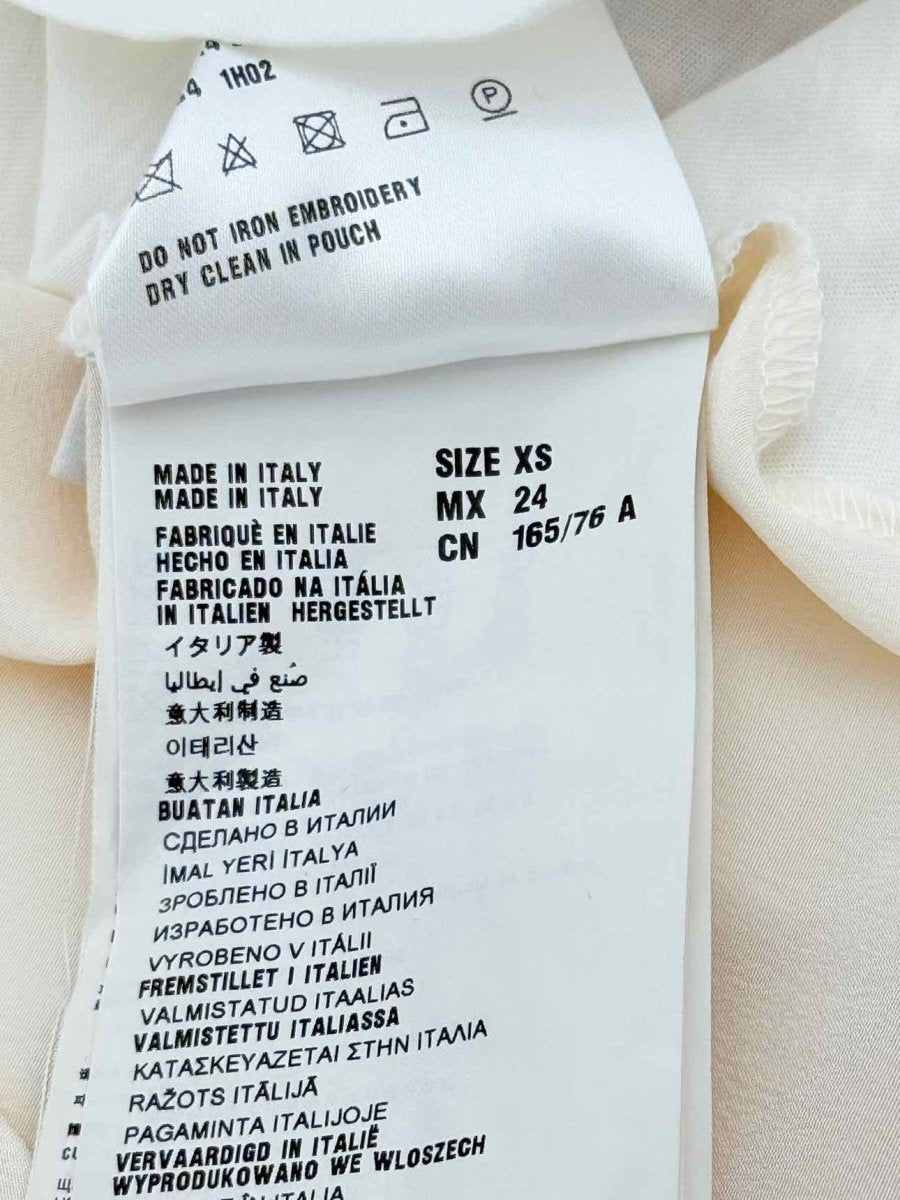 Pre - loved MIU MIU Cream Size XSmall T-shirt at Reems Closet