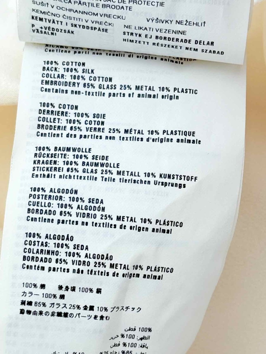 Pre - loved MIU MIU Cream Size XSmall T-shirt at Reems Closet