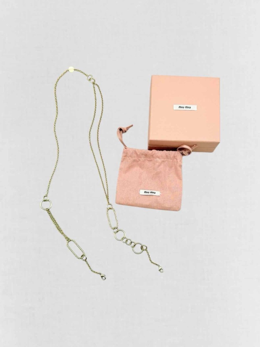 Pre - loved MIU MIU Gold Chaine D'Ancre Chain at Reems Closet