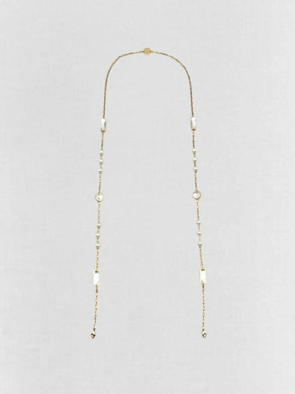 Pre - loved MIU MIU Gold Stone Embellished Chain at Reems Closet