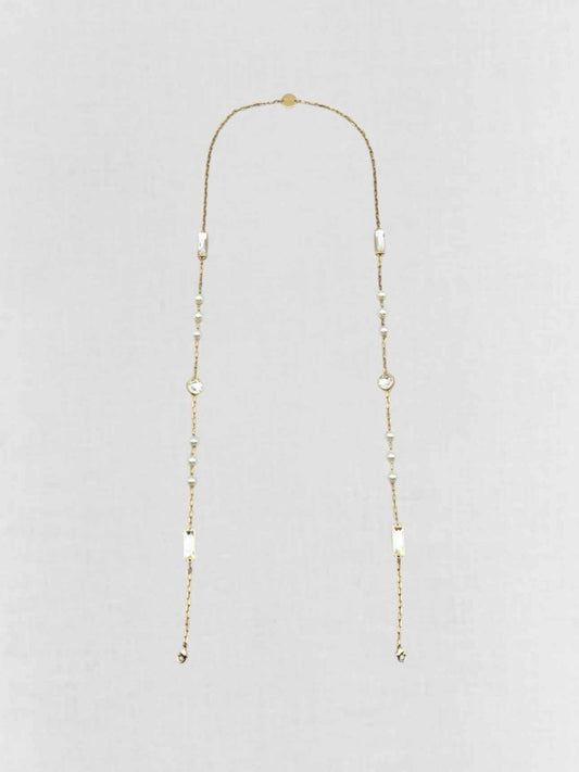 Pre - loved MIU MIU Gold Stone Embellished Chain at Reems Closet