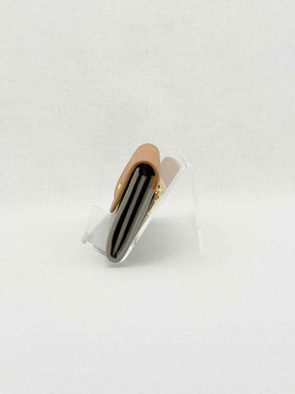 Pre - loved MIU MIU Grey & Brown Continental Wallet at Reems Closet