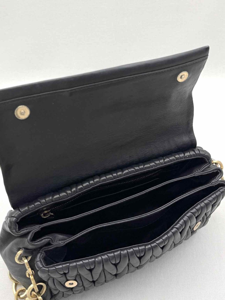 Pre - loved MIU MIU Matelasse Black Shoulder Bag at Reems Closet