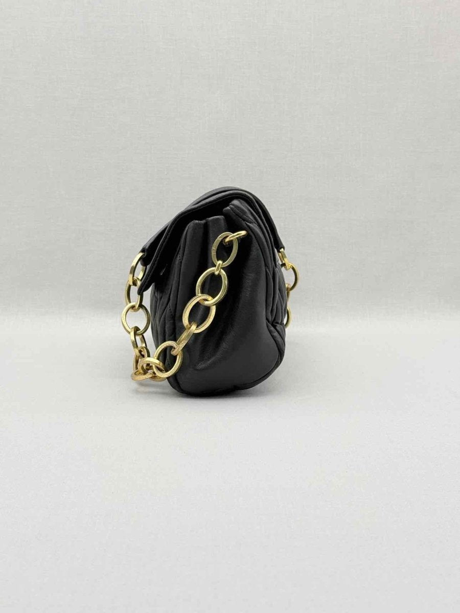 Pre - loved MIU MIU Matelasse Black Shoulder Bag at Reems Closet