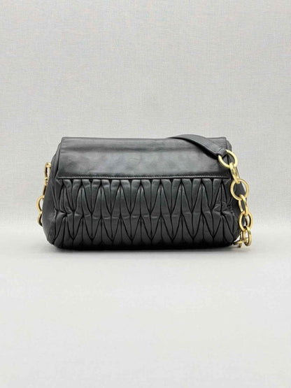 Pre - loved MIU MIU Matelasse Black Shoulder Bag at Reems Closet