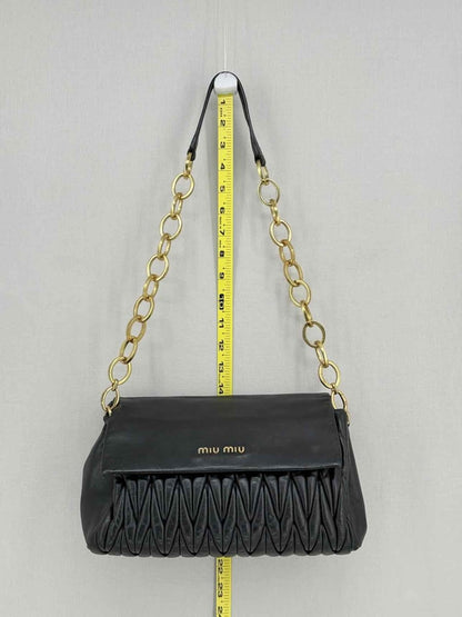 Pre - loved MIU MIU Matelasse Black Shoulder Bag at Reems Closet