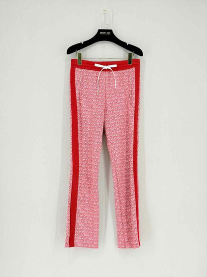 Pre - loved MIU MIU Monogram Joggers Red Multicolor Size US 4 Pants at Reems Closet