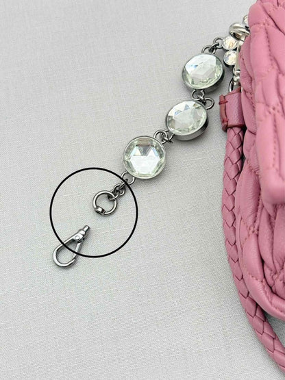 Pre-loved MIU MIU Nappa Crystal Pink Matelasse Shoulder Bag at Reems Closet