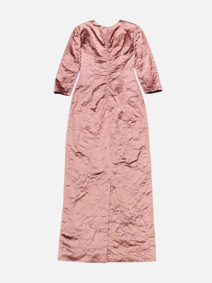 MIU MIU Pink Creased Size US 2 Long Dress - Reems Closet MIU MIU Pink Creased Size US 2 Long Dress - Reems Closet