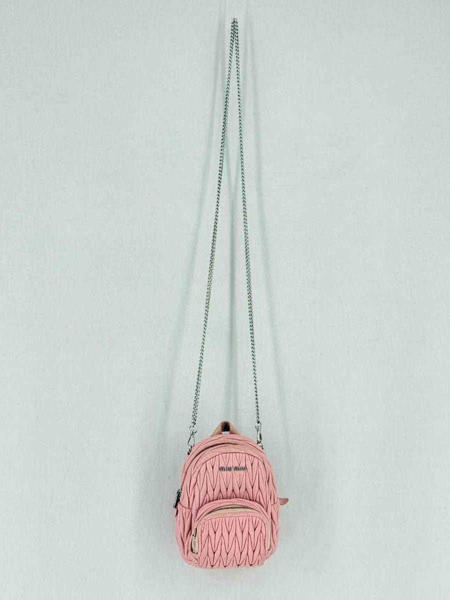 Pre - loved MIU MIU Pink Crossbody at Reems Closet