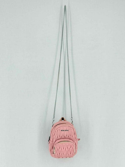 Pre - loved MIU MIU Pink Crossbody at Reems Closet