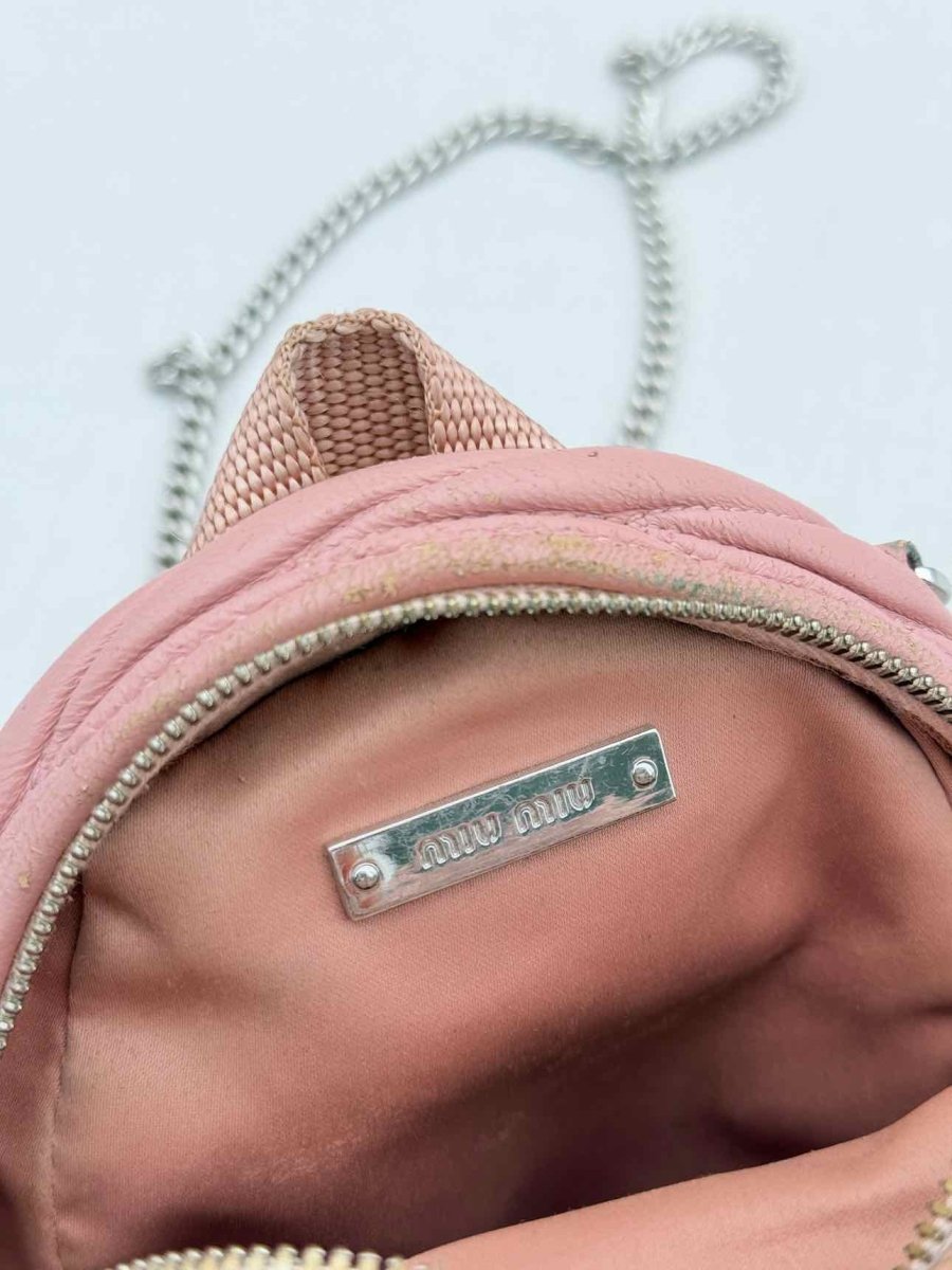Pre - loved MIU MIU Pink Crossbody at Reems Closet